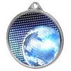 Glitterball Dance Blue Texture 3D Print Silver Medal