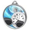 Swimming Color Texture 3D Print Silver Medal