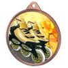 Inline Skating Color Texture 3D Print Bronze Medal