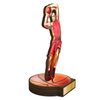 Grove Basketball Action Player Real Wood Trophy