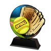 Roswell black acrylic Softball trophy