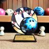 Roswell black acrylic Bowling trophy