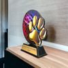 Roswell black acrylic Dog Paw trophy