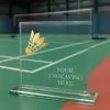 Titanium Glass and Metal Fusion Badminton Trophy