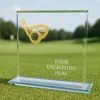 Titanium Glass and Metal Fusion Golf Trophy