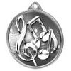 Music Notes Classic Texture 3D Print Silver Medal