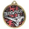 Taekwondo Color Texture 3D Print Gold Medal