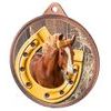 Horseshoe Equestrian Color Texture 3D Print Bronze Medal