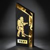 ATAMI Modern Metal & Wood Firefighter Trophy
