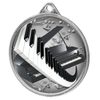 Piano and Keyboard Color Texture 3D Print Silver Medal