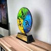 Roswell black acrylic Triathlon trophy