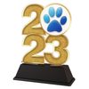 Dog Paw Print 2023 Trophy