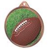 Gridiron Football Color Texture 3D Print Bronze Medal