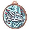 Merry Christmas 3D Texture Print Full Color 2 1/8 Medal - Bronze