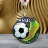 Rincon black acrylic Soccer boot medal