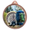 Hiking and Mountaineering Color Texture 3D Print Bronze Medal