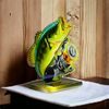 Cannes Printed Acrylic Fishing Trophy