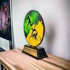 Roswell black acrylic Duathlon trophy