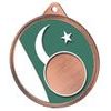 Pakistan Flag Logo Insert Bronze 3D Printed Medal