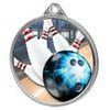 Tenpin Bowling Color Texture 3D Print Silver Medal