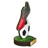 Grove Soccer Red Boot Real Wood Trophy