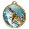 Pike Fishing Texture Print Gold Medal