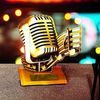 Cannes Printed Acrylic Microphone Singing Trophy