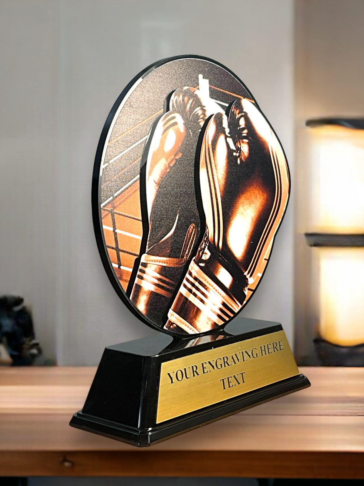 Boxing Abstract Trophy Roswell black acrylic Boxing trophy | Trophy Monster ⭐ USA
