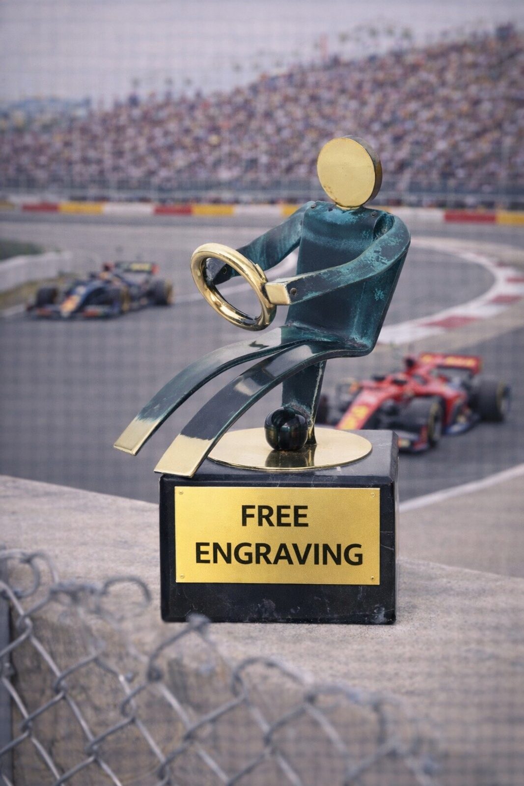 Toledo Racing Car Driver Handmade Metal Trophy | Trophy Monster ⭐ USA