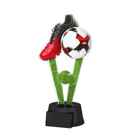 Oxford Soccer Red and Black Boot Trophy