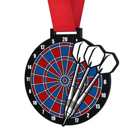 Giant Darts Black Acrylic Medal