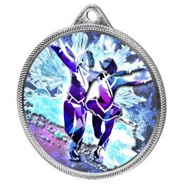 Ice Dance Skaters Color Texture 3D Print Silver Medal