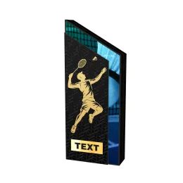 ATAMI Modern Metal & Wood Badminton Trophy