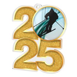 Skiing 2025 Acrylic Medal