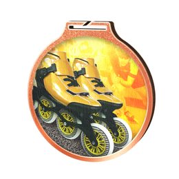 Habitat Inline Skating Bronze Eco Friendly Wooden Medal