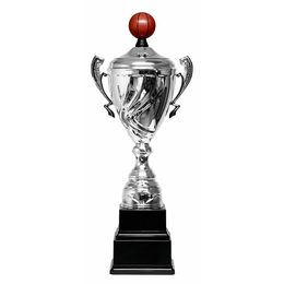 Barbican Double Tiered Silver Basketball Cup