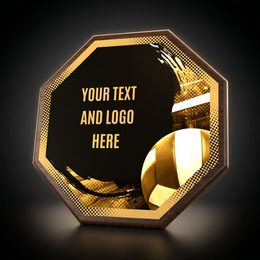HEX Metal & Wood Volleyball Plaque