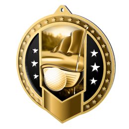 Noir Stainless Steel Golf Classic Medal