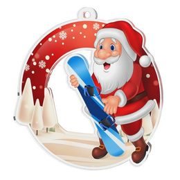 Snowy Father Christmas Snowboard Medal