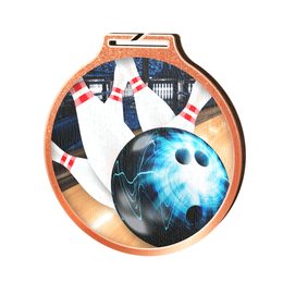 Habitat Tenpin Bowling Bronze Eco Friendly Wooden Medal