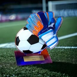 Cannes Printed Acrylic Soccer Goalkeeper Trophy