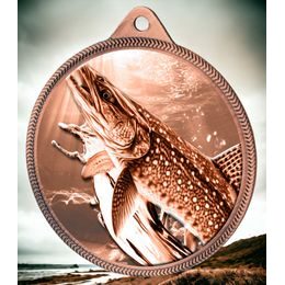 Trout Fishing Texture Classic Print Bronze Medal