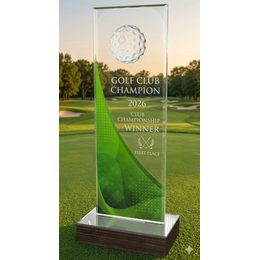Estoril Acrylic & Wood Classic Golf Trophy