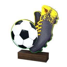 WF 006 Soccer Boot Real Wood Trophy