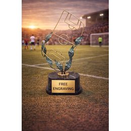 Utrera Soccer ball Pitch Handmade Metal Trophy