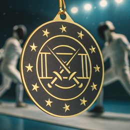 Valor Stainless Steel Fencing Medal