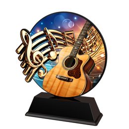 Roswell Black Acrylic Music Acoustic guitar Trophy