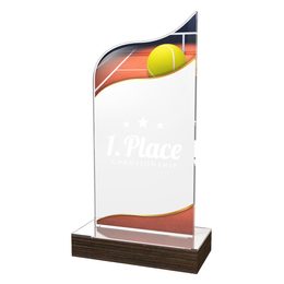 United Acrylic Wood Classic Tennis Trophy