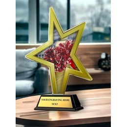 Gold Star Cheerleader Trophy