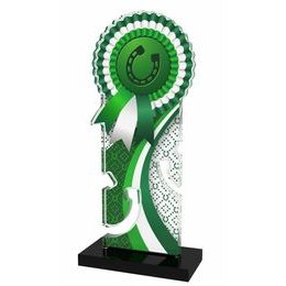 Pegasus Green Horseshoe Rosette Trophy